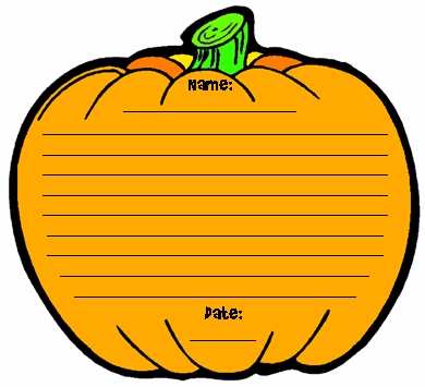Halloween Pumpkin Template Printable Worksheets