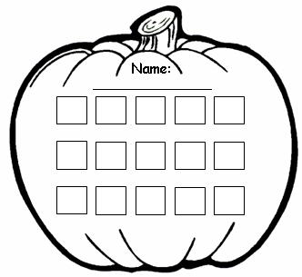 Pumpkin Halloween Sticker Chart Templates for Elementary Teachers