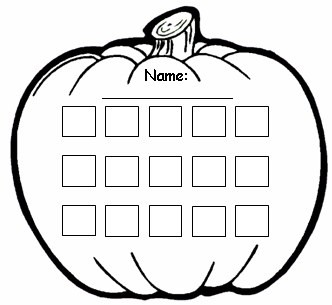 Pumpkin Sticker Chart