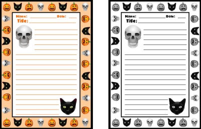 Halloween Spooky Stories Printable Worksheets for Creative Writing