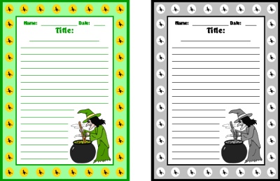 Halloween Witch Printable Worksheets For Creative Writing Activities
