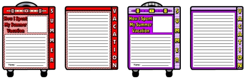 Back to School How I Spent My Summer Vacation Lesson Plans and Activities