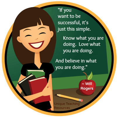 If you want to be successful Will Rodgers Teacher Appreciation Quote