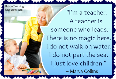 Famous Quotes About Teachers by Marva Collins