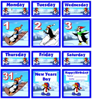 January Printable Calendar For School Teachers