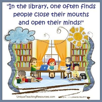 Quotes About Libraries - In the library, one often finds people close their mouths and open their minds!