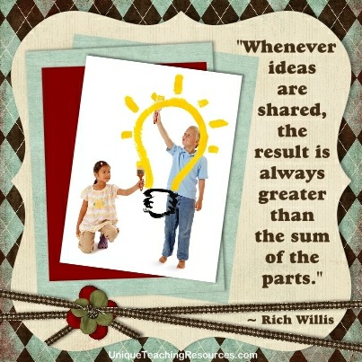 Quotes About Education - Whenever ideas are shared, the result is always greater than the sum of the parts. Rich Willis