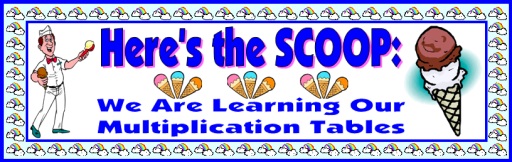 Math Multiplication Classroom Bulletin Board Display Banner Examples and Ideas