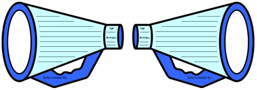 Blue Megaphone Creative Writing Templates For Elementary School Students