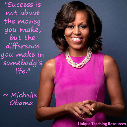 Michelle Obama quote about making a difference.