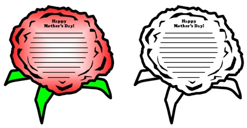 Mother's Day Card Lesson Activity Flower Templates
