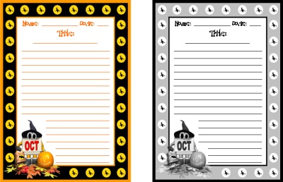 October and Halloween Printable Worksheets For Creative Writing