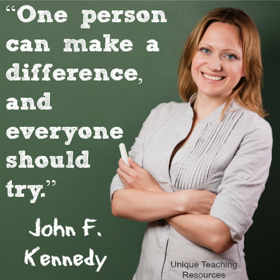 John F Kennedy Quote - One person can make a difference, and everyone should try.