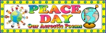 Peace Day Acrostic Poem Bulletin Board Display Banner