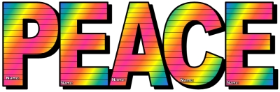 Peace Day Rainbow Letter Templates