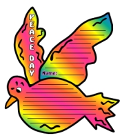 Peace Day Rainbow Dove Creative Writing Templates