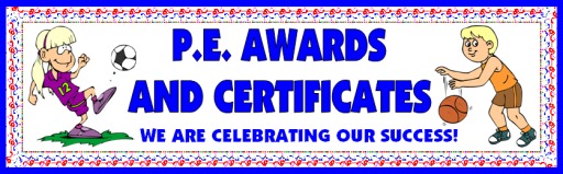 PE Awards and Certificates for Elementary School Students