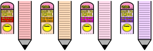 Back To School Pencil Writing Templates and Worksheet Activities