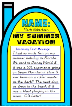 Essay on vacation to space