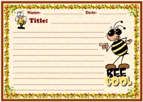 Spring Bee Cool Creative Writing Printable Worksheets for Language Arts