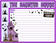 Halloween Haunted House Printable Worksheets for Language Arts