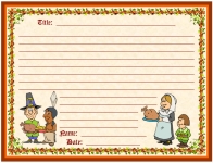 Thanksgiving Pilgrim Dinner Stories Printable Worksheets for Language Arts