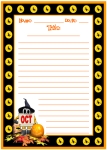 Halloween October Creative Writing Printable Worksheets for Language Arts