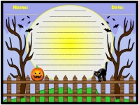 Halloween One Spooky Night Printable Worksheets for Language Arts