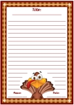 Thanksgiving Turkey Stories Printable Worksheets for Language Arts