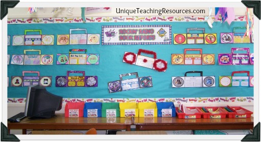 Radio Book Report Projects Classroom Bulletin Board Display Example