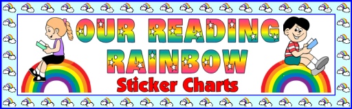 Reading Rainbow Student Sticker Charts Bulletin Board Display Banner