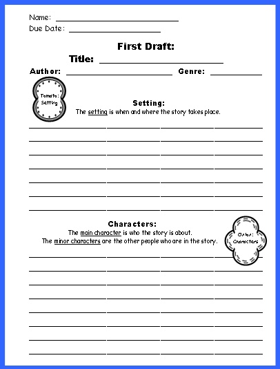 Book report template for 2nd graders