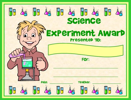 Science Experiment Award Certificate