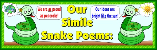 Writing similes poetry bulletin board display banner ideas and examples
