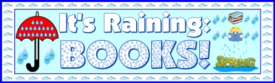 Spring Raining Umbrella Reading Sticker Charts Bulletin Board Display