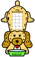Puppy Shaped Reading Books Incentive and Sticker Charts