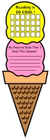 Ice Cream Shaped Reading Incentive and Sticker Charts