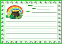 St. Patrick's Day Pot of Gold Creative Writing Printable Worksheet