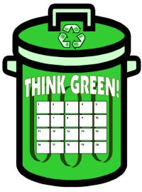 St. Patrick's Day Think Green Recycling Sticker Chart