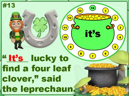 St. Patrick's Day Powerpoint for its/it's, whose/who's, their/they're