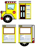 Back to School Creative Writing Bus Templates