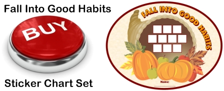 Cornucopia Sticker Chart Template for Fall and Thanksgiving