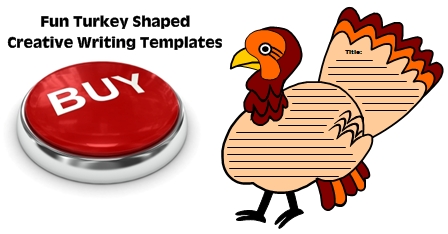 Fun Thanksgiving Turkey Creative Writing Templates and Worksheets Buy Now Button