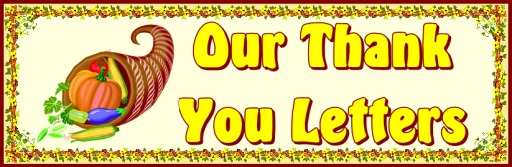 Thank You Letters For Thanksgiving Bulletin Board Display Banner