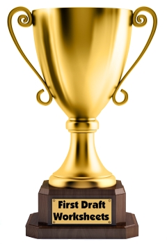 Trophy Book Report Project First Draft Printable Worksheets
