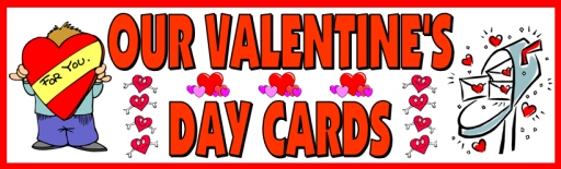 Valentine's Day Cards Elementary School Bulletin Board Display Banner