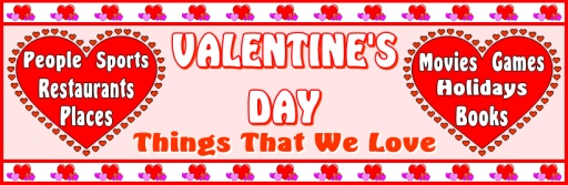 Things That We Love Valentine's Day Bulletin Board Display Banner
