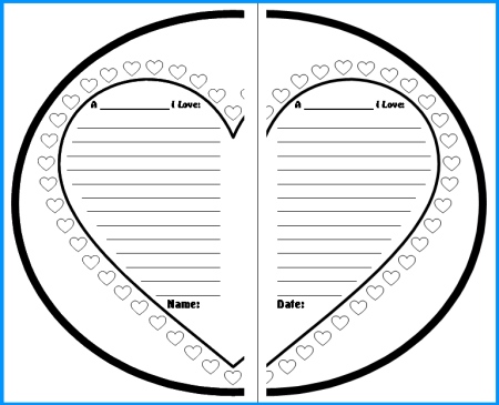 Valentine Day Heart Template