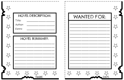 Book report template for informational text