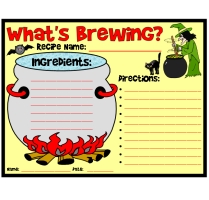 Halloween Witch's Recipe Fun Creative Writing Assignment